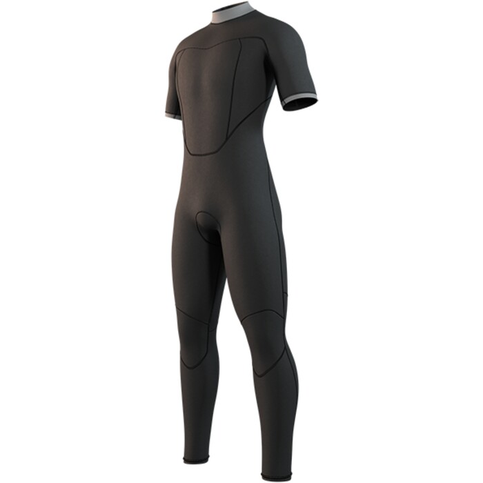 2025 Mystic Mens Brand 3/2mm Short Arm Back Zip Flatlock Wetsuit 35000.250033.900 - Black